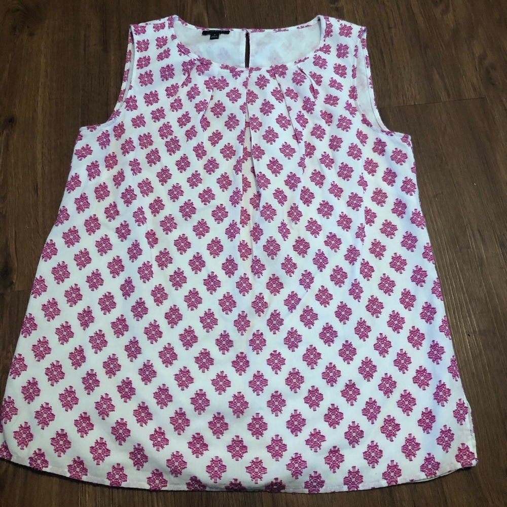 🎸TALBOTS White and Pink Tanktop